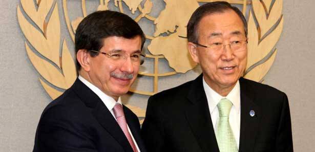 Davutoğlu, Ban ki Mun ile görüştü
