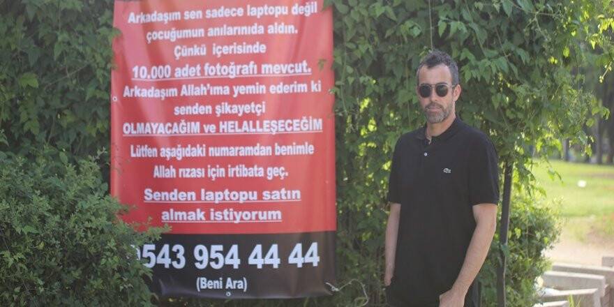 Çalınan bilgisayarını satın almak için hırsıza seslendi