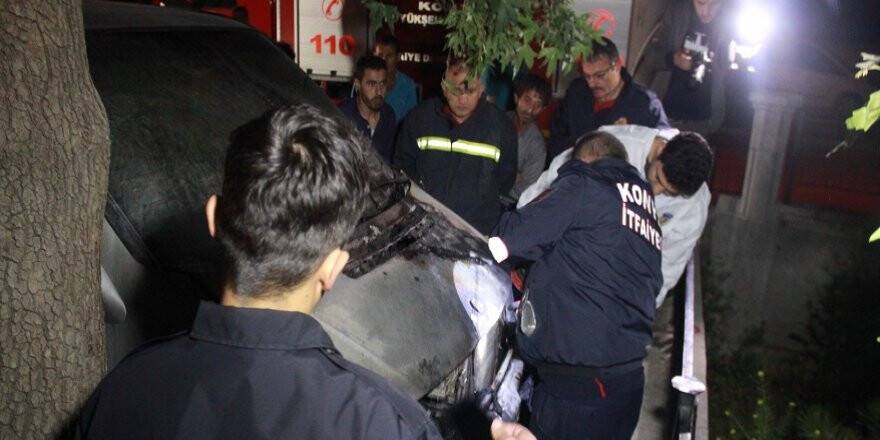 Önce tehdit aldı daha sonra aracı kundaklandı