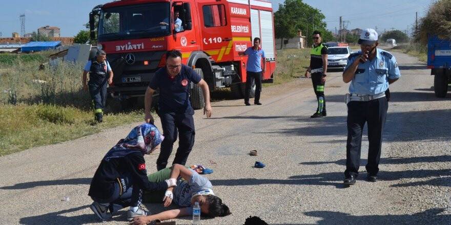 Traktörden düşen anne ve 2 çocuğunun üzerinden teker geçti 
