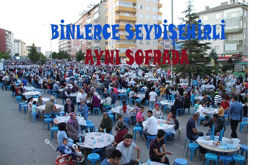 SEYDİŞEHİR'DE 12BİN KİŞİ AYNI SOFRADA