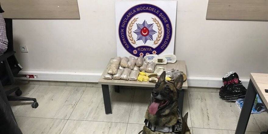 Koltuk arasında uyuşturucu çıktı