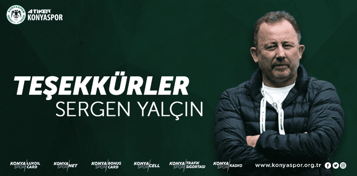 Konyaspor'dan Sergen Yalçın'a teşekkür