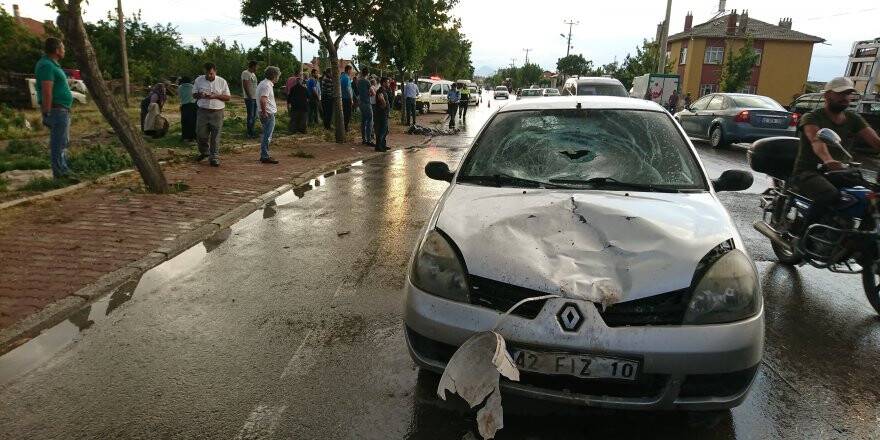Çöp atmak için yolun karşısına geçen yaşlı adam otomobilin çarpması sonucu öldü 