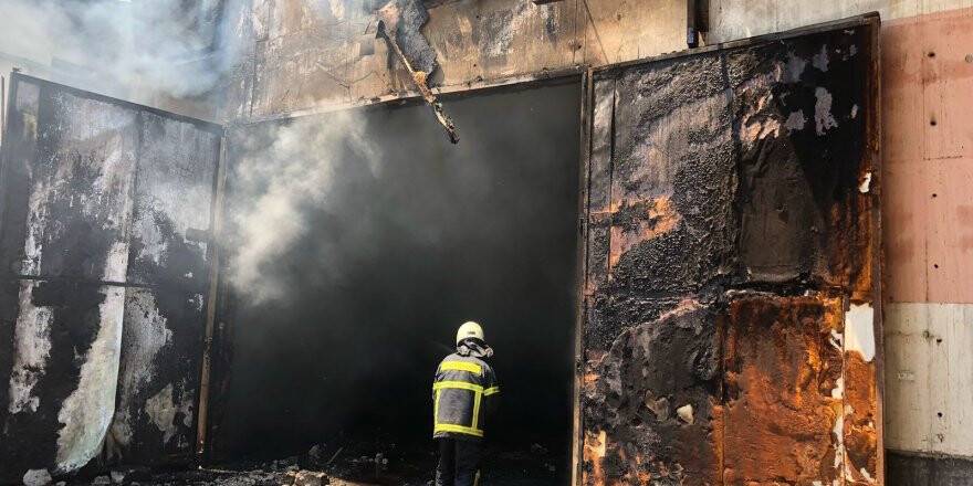 Konya'da Fabrika Yangını
