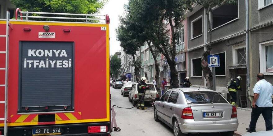 Terk edilmiş binada yangın çıktı