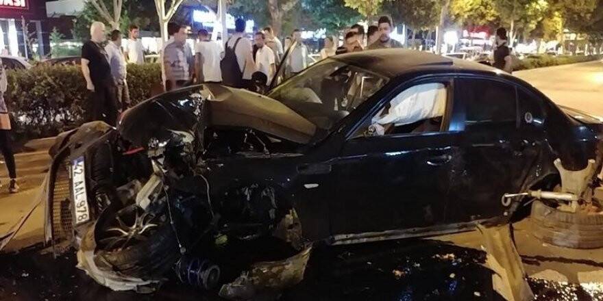 KERKÜK CADDESİNDE AŞIRI HIZ KAZAYA NEDEN OLDU
