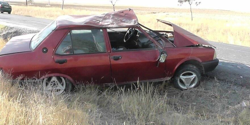 Kulu'da otomobil takla attı: 2 yaralı 