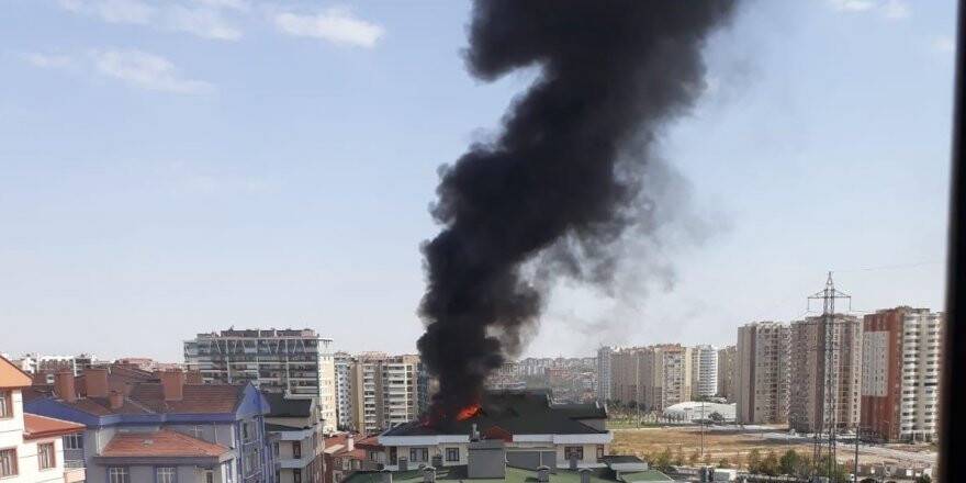 Yazır Mahallesi'nde korkutan yangın