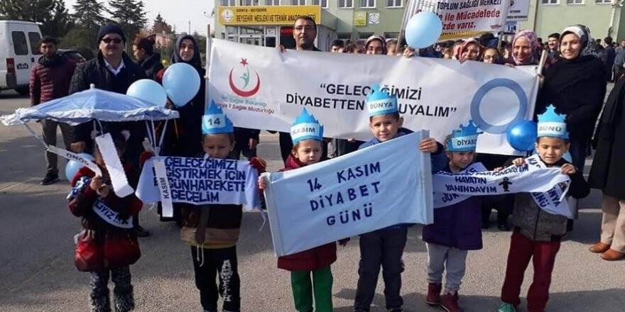 Beyşehir’de Dünya Diyabet Günü farkındalık yürüyüşü