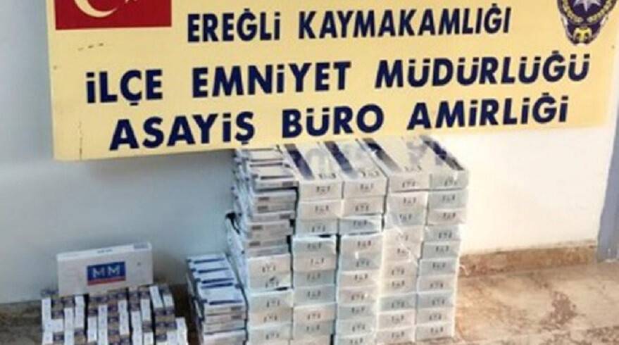 Ereğli’de kaçak sigara ele geçirildi