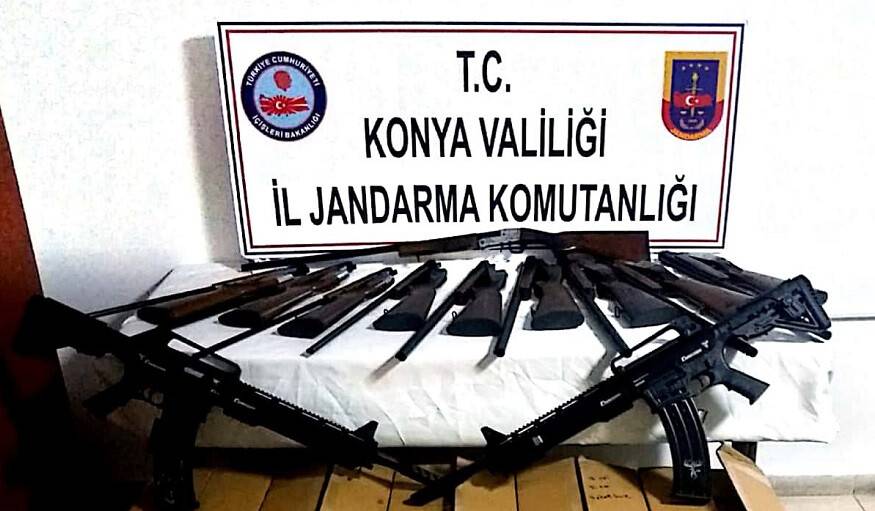 Konya'da 73 adet kaçak av tüfeği ele geçirildi