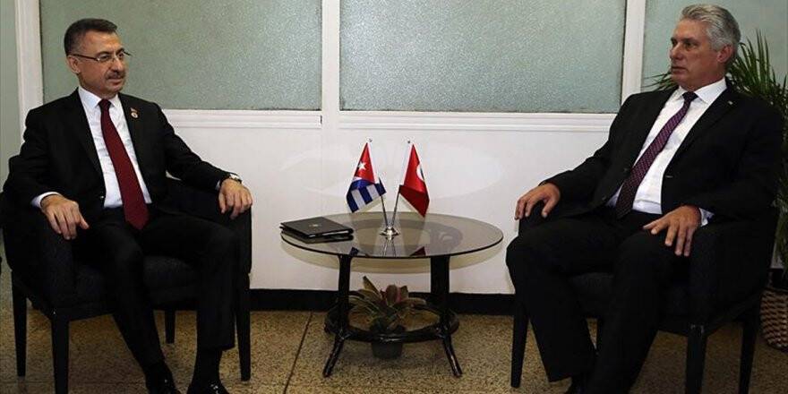Cumhurbaşkanı Yardımcısı Oktay, Küba Devlet Başkanı Canel İle Görüştü