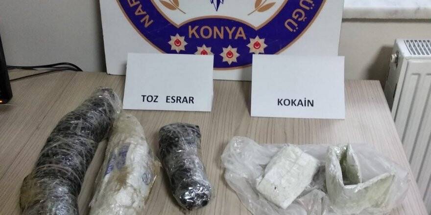 Konya narkotikten uyuşturucu tacirlerine darbe: 2 gözaltı 
