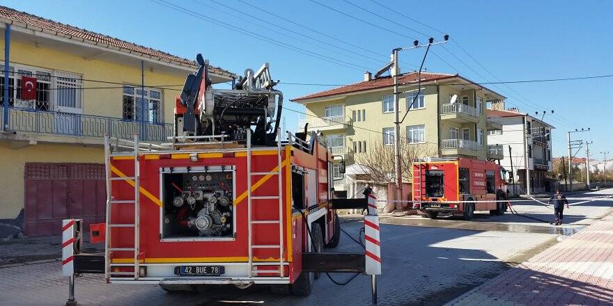 Sobadan çıkan yangın evi kül etti