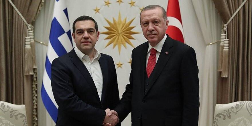Cumhurbaşkanı Erdoğan, Yunanistan Başbakanı Çipras'ı Kabul Etti