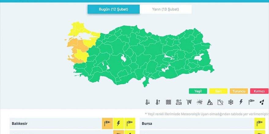 Renk Kodlu İlk Meteorolojik Uyarı Yapıldı