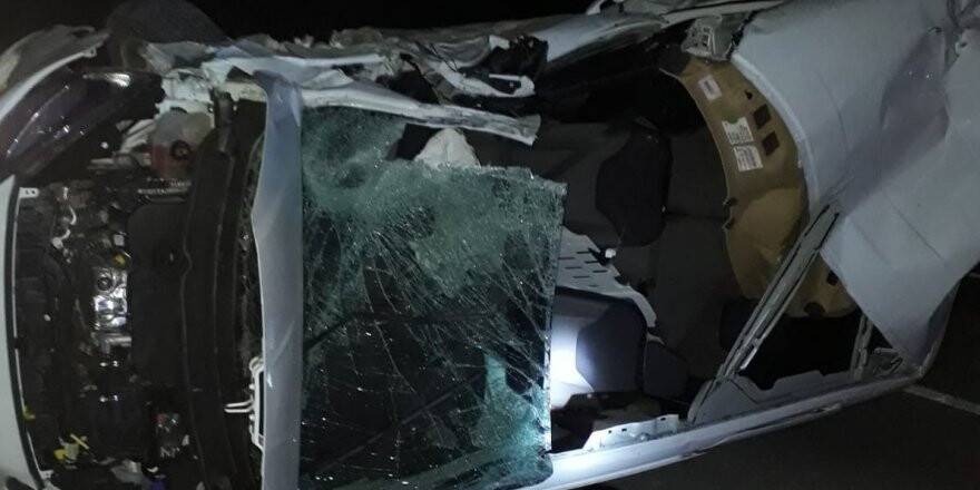 Otomobil tıra arkadan çarptı: 1 yaralı 