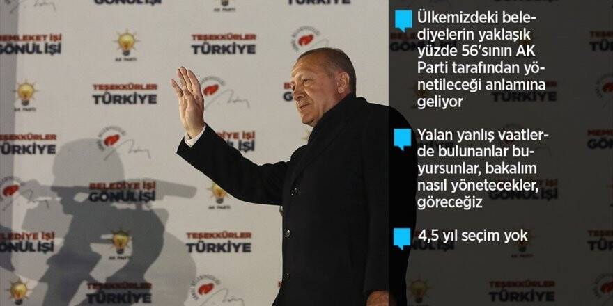 Cumhurbaşkanı Erdoğan: Milletimiz Bizi 15'inci Defa Sandıkta Birinci Yaptı