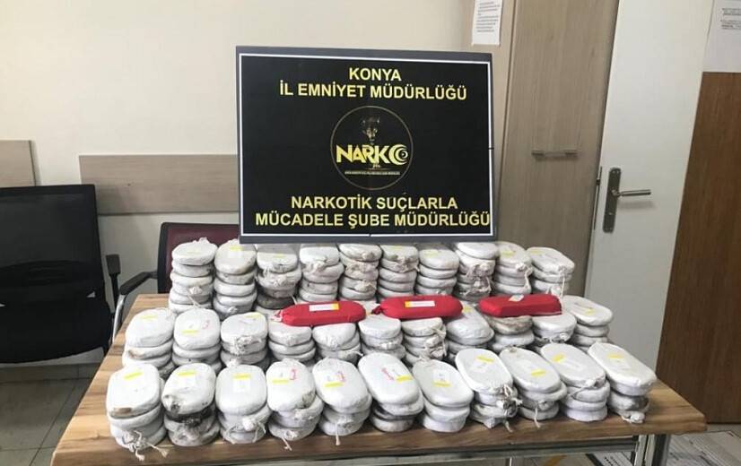 Konya’da 44 kilo 200 gram esrar ele geçirildi