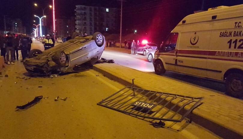 Konya'da kontrolden çıkan otomobil takla attı: 1 yaralı