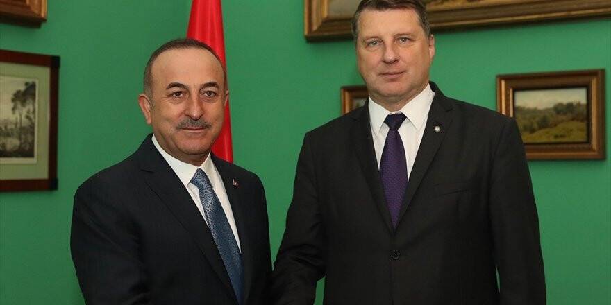 Çavuşoğlu Letonya Cumhurbaşkanı Vejonis İle Görüştü