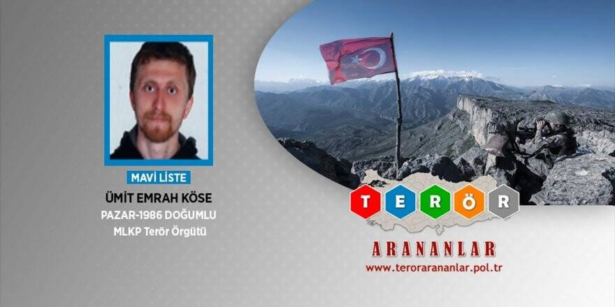 Mavi Kategorideki Terörist Ümit Emrah Köse Yakalandı