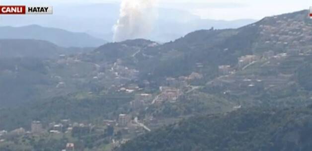 Suriye sınırında uçak düştü