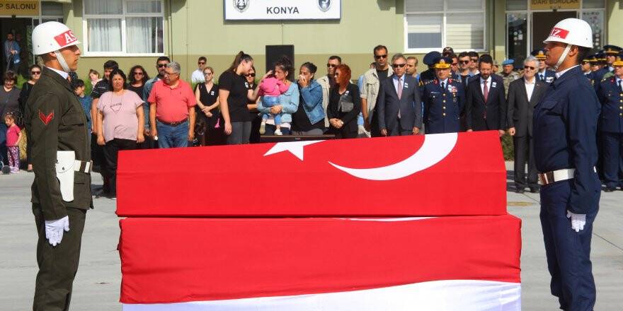 Şehit asker için Konya'da tören düzenlendi