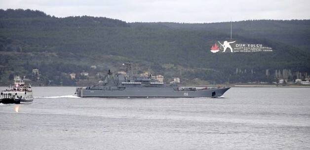 Çanakkale'den 3 Rus savaş gemisi geçti