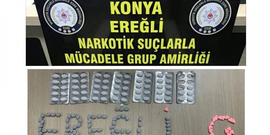 Ereğli’de uyuşturucu hap ele geçirildi 