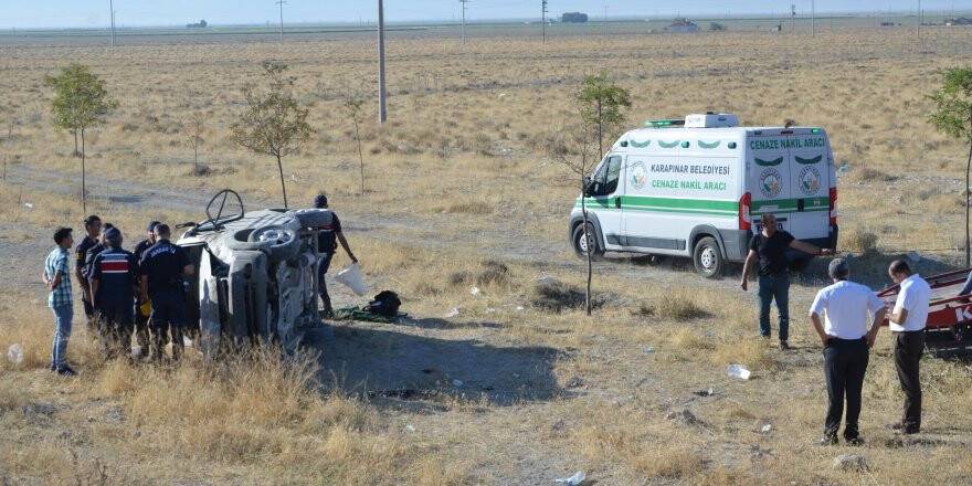 Konya'da düğün dönüşü kaza: 2 ölü, 3 yaralı