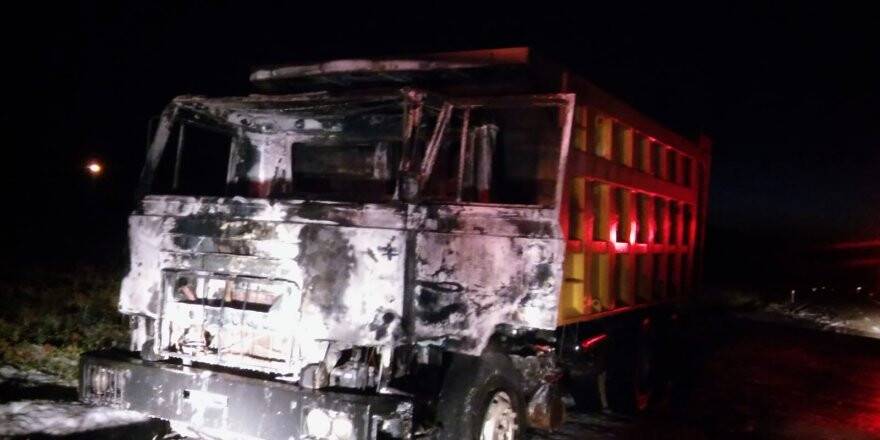 Konya'da Hareket Halindeki Hafriyat Kamyonu Yandı