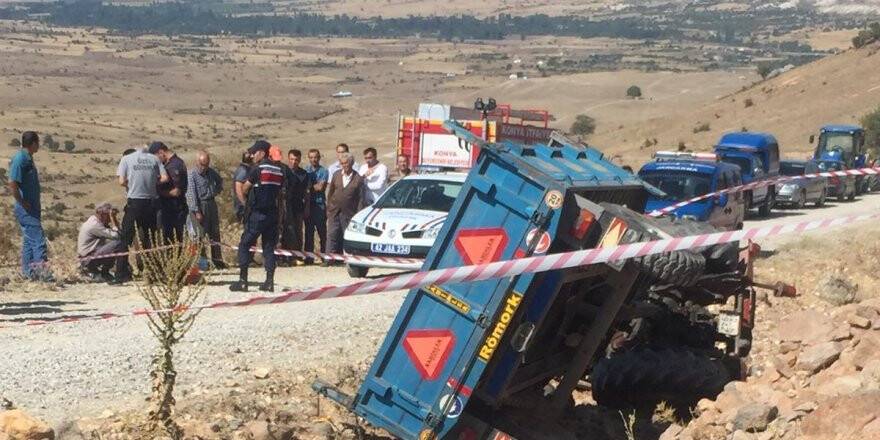 Konya'da Traktör Devrildi: 1 Ölü
