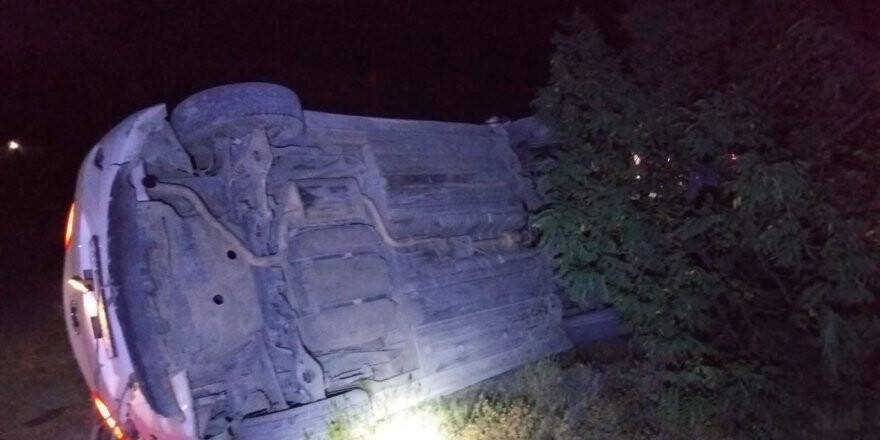 Konya'da otomobil takla attı: 5 yaralı