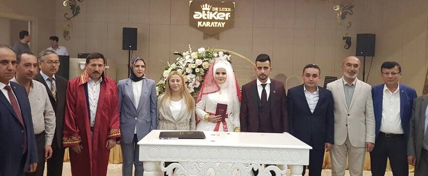 MHP Karatay İlçe Başkanı oğlu Emre’yi evlendirdi