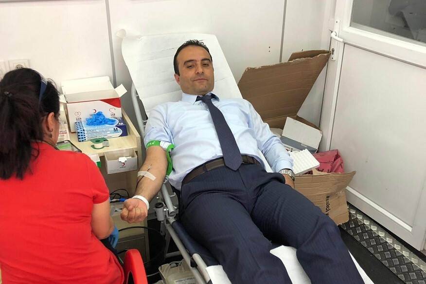 Kulu Kaymakamı Budan'dan kan bağışına destek
