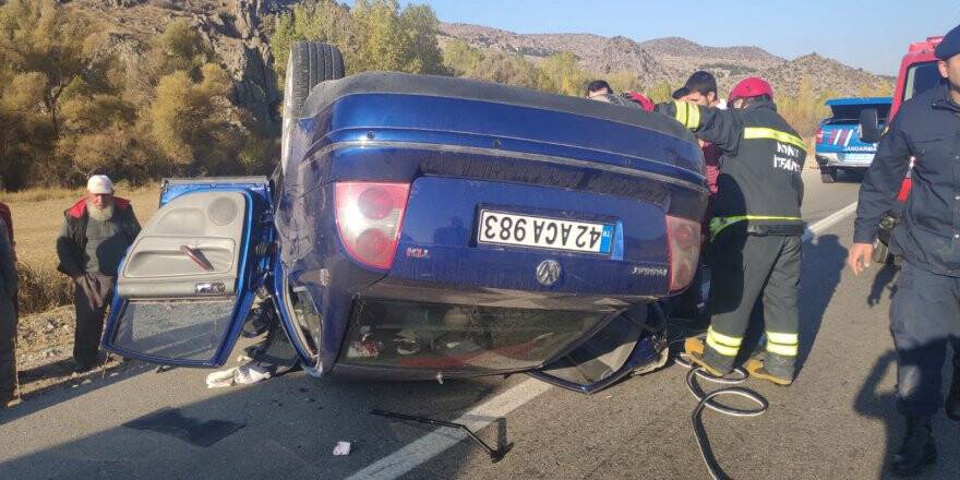 Konya'da Otomobil Devrildi: 1 Ölü, 4 Yaralı