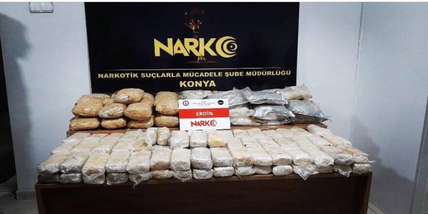 Konya'da 115 Kilo Eroin Ele Geçirildi