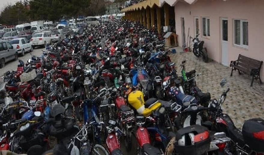 Konya'da yakalanan yüzlerce motosiklet hurda işletmesine gönderildi