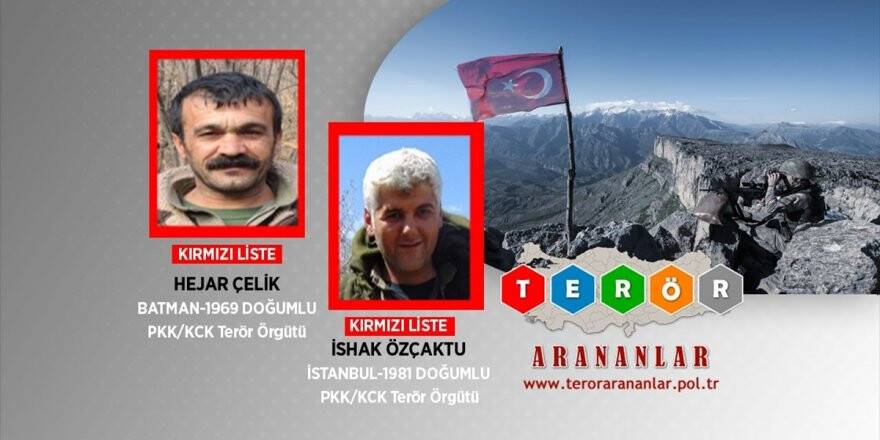 Kırmızı Listedeki 2 Terörist Etkisiz Hale Getirildi