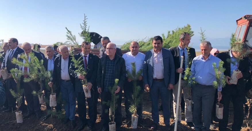 İstanbullu muhtarlar Hüyük’te fidan dikti
