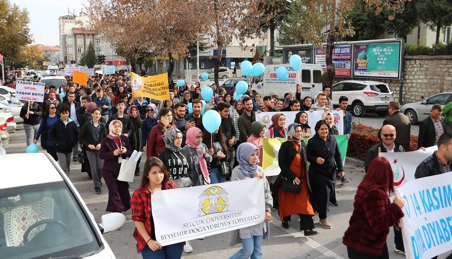 Beyşehir’de hareketli yaşam yürüyüşü
