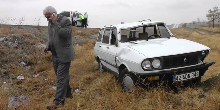 Köpeğe çarpan otomobil şarampole yuvarlandı: 4 yaralı