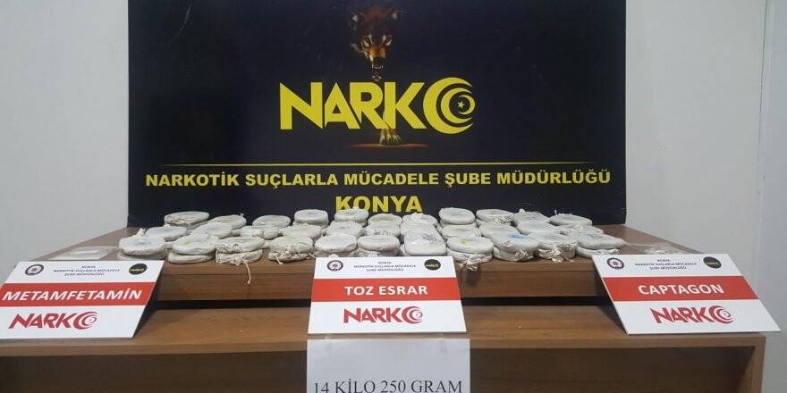 Konya’da uyuşturucu tacirlerine darbe: 13 gözaltı