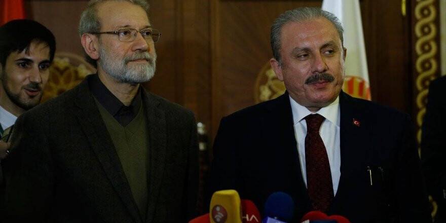 Tbmm Başkanı Şentop, İran Meclis Başkanı Laricani İle Görüştü