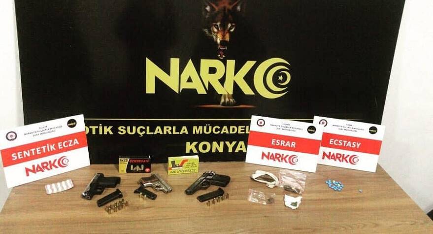 Konya’da uyuşturucu operasyonu: 10 gözaltı