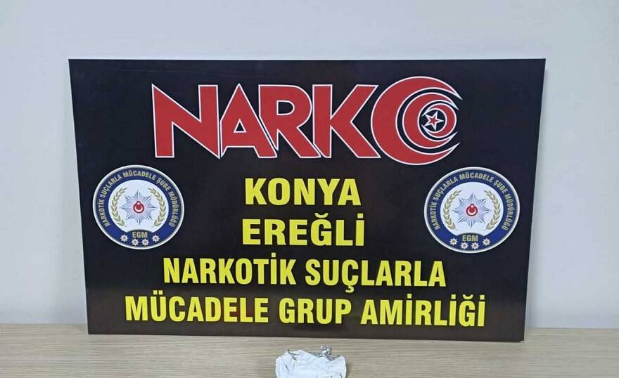 Konya'da şüphe üzerine durdurulan araçtan uyuşturucu çıktı
