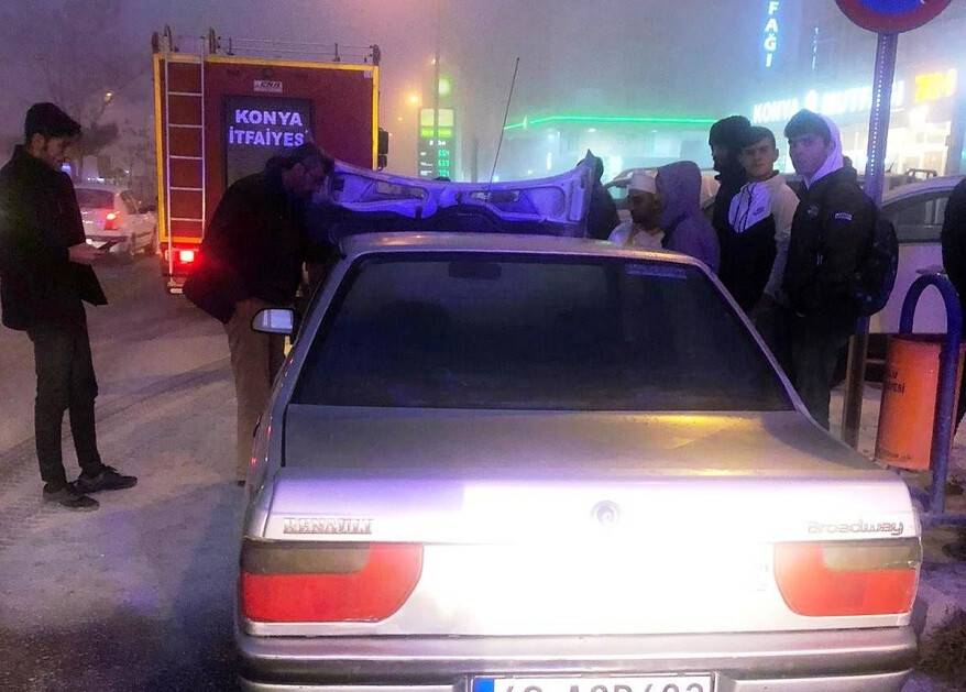 Kulu’da otomobil yangını
