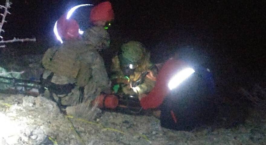 Dağdan düşen bisikletli kurtarıldı